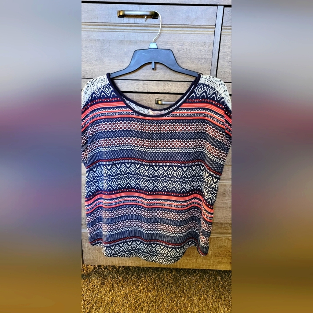 Claudia Richard's flowing blouse